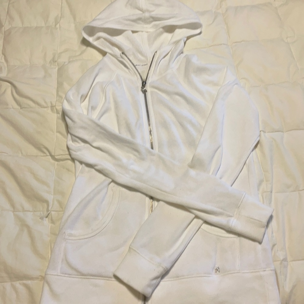 White XS Victoria’s Secret PINK zip up hoodie